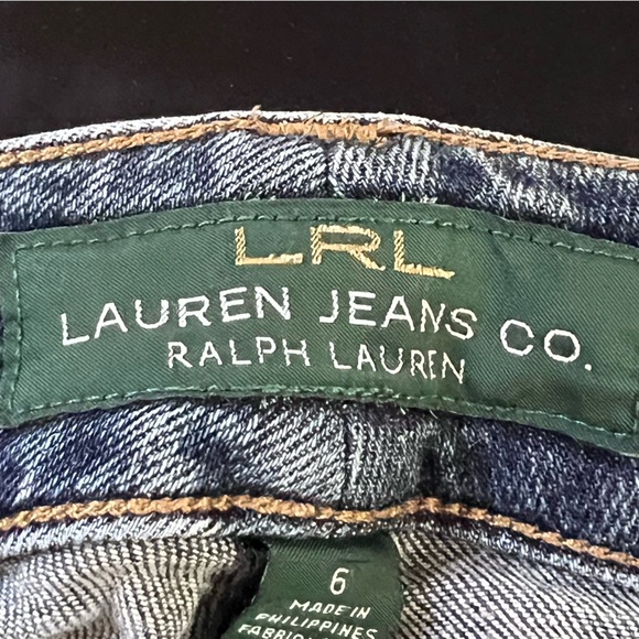 LRL Lauren Ralph Lauren Women’s Straight Leg Dark Wash Jeans with Stretch size 6 - Picture 11 of 13
